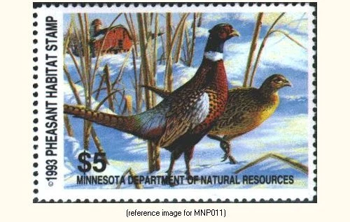 D2K Minnesota Pheasant Stamp 1993 $5.00 - Image 1 of 1