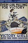 Affiche, plusieurs tailles ; chaque fille tirant pour la victoire, affiche Wwi, 1918