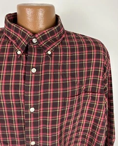 Camisa a Cuadros Marrón Lands End Hombres 2XL XXL Manga Larga Con Botones Exterior Informal - Imagen 1 de 17