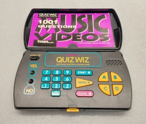 Tiger QUIZ WIZ MUSIC VIDEOS 1993 Set Handheld Portable 1001 Questions Game - Picture 1 of 3