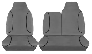 FULL CAR PACK 14oz CANVAS SEAT COVERS FOR TOYOTA HIACE LWB 05-14 - Picture 1 of 4