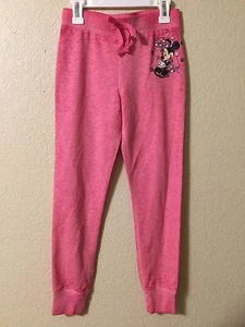 New! MINNIE MOUSE PANTS CASUAL JOGGING BOTTON PINK COLOR Girls Size M, L - Picture 1 of 5