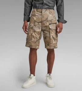 G-Star Rovic Zip Relaxed W30 Small Army Camouflage Canvas Combat Cargo Shorts - Picture 1 of 6
