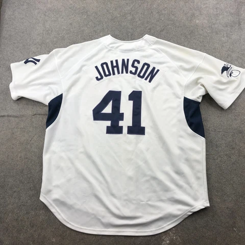 Randy Johnson New York Yankees Jersey Mens XL Button Up Sewn Nike Y2K VTG * Cover