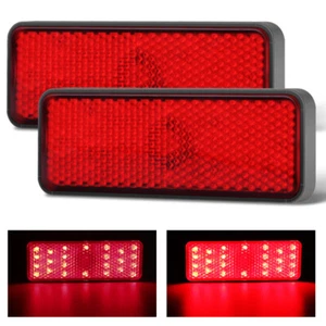 2X Lámpara de luz de giro de freno cola rectangular de motocicleta 24 reflector de motocicleta - Imagen 1 de 12