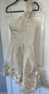 NWT BCBG Max Azria Quinby Ivory Halter Dress FLORAL - $398 - Picture 1 of 12