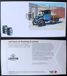 Jersey Stamps: "150 Years - Brewing in Jersey" First Day Cover £3 M/S 2021 - Picture 1 of 3