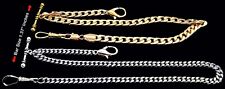 Set Of  Two Gold Plated and Stainless Steel Pocket Watch Chains.