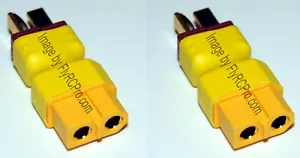 2X Male Deans Type T plug to Female XT60 RC Battery Adapter (No Wire)- US SELLER - Picture 1 of 6