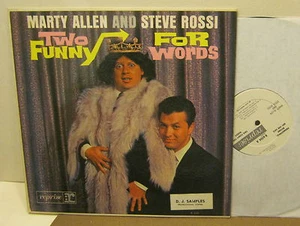 Two Funny For Words MARTY ALLEN & STEVE ROSSI Promo!! Phonograph Record Album LP - Imagen 1 de 2