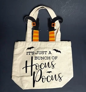 Witch Halloween Canvas Tote Shoulder Bag Hocus Pocus Purse Fun 13x10 Cotton New! - Picture 1 of 13