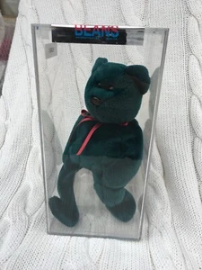 Ty RARE Coloured Teddy Jade New Faced Bear Beanie Baby Authenticated Certificate - Picture 1 of 5