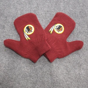 Vtg Washington Redskins Football Gloves Team Mens Red Winter Warm Mittens Mits - Picture 1 of 7