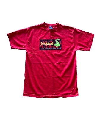 Vintage 2000 Y2K Dr Seuss Da Grinch Movie Promo T Shirt Red Size Medium Cartoon - Image 1 of 4