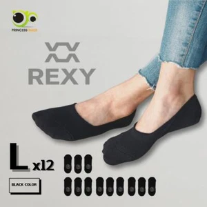 12X Rexy Cushion No Show Ankle Socks Non-Slip Aqua-X Breathable Large BLACK - Picture 1 of 10