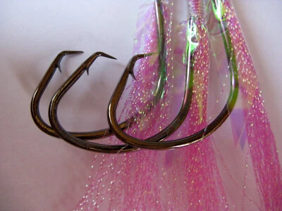 Dorsch+Köhlersystem mit Circle-Haken Gr 8/0 Schnur 1,0mm Länge 1,50m 3 Haken - Bild 1 von 4