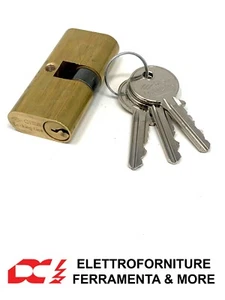 CISA LOGO Cilindro Ovale Serratura Porta Ottone 3 Chiavi 56mm 28-28 - Imagen 1 de 1