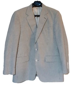 Brooks Brothers Sport Jacket Linen Cotton Blend Men's 41R Black Check Blazer - Picture 1 of 8