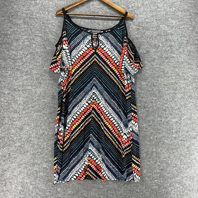 Vestido Luxology Mujer 14 Negro Rayas Cambio Corto Hombro Frío Manga Corta Foto 1 de 4