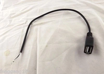 10x USB 2.0 A Female Jack 2 Pin 2Wire Power Charge Cable Cord Connector DIY 30cm - Image 1 of 4