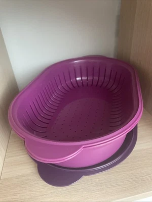 Tupperware Küchenchef Wärmebehälter Mit Sieb 4 L Lila Neu Mit Lagerspuren - Bild 1 von 3