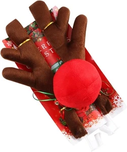 Kit Coche Reno Premium Cuernos, Nariz, Auto Decoraciones Navidad - Imagen 1 de 7