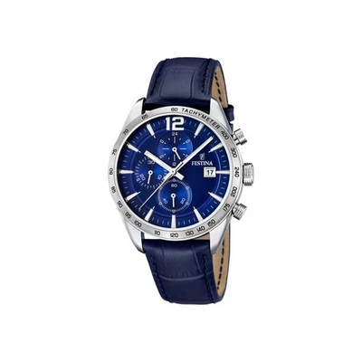 Orologio Uomo Festina Cronografo F16760/3 Con Quadrante E Cinturino Blu - Immagine 1 di 4