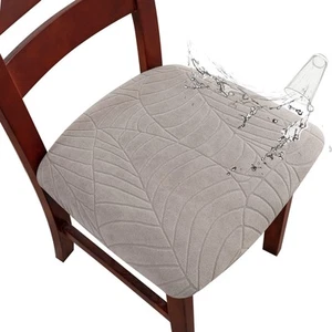 Waterproof Seat Covers for Dining Room Chairs, Stretch Chair Covers Removable... - Picture 1 of 7