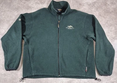 Chaqueta polar Woolrich Polartec para hombre grande verde cremallera completa Discovery Cove exterior Foto 1 de 4