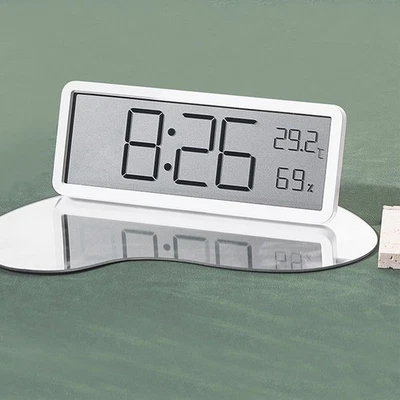 Sleek Wall Clock with LCD Display for Temperature and Humidity Monitoring - Image 1 of 4