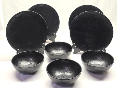 BZYOO BPA-Free Dishwasher Safe 100% Melamine 8-Piece Casual Plate & Bowl Set - Image 1 of 4