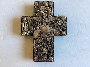 Wooden Milagro Cross 8 X 6 X 2 1/2” Hand Made USA - Picture 1 of 8