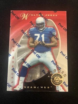1997 Pinnacle Totally Certified - Walter Jones #134 Platinum Red /4999 (RC) - Image 1 of 2