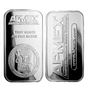 5 Stück 1 oz Silberbarren - APMEX zum Sammeln geeignet - Bild 1 von 7