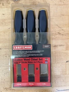 Craftsman Tools USA 36857 3-Piece Ergonomic Wood Chisel Set - 1/2", 3/4", 1" - Picture 1 of 2