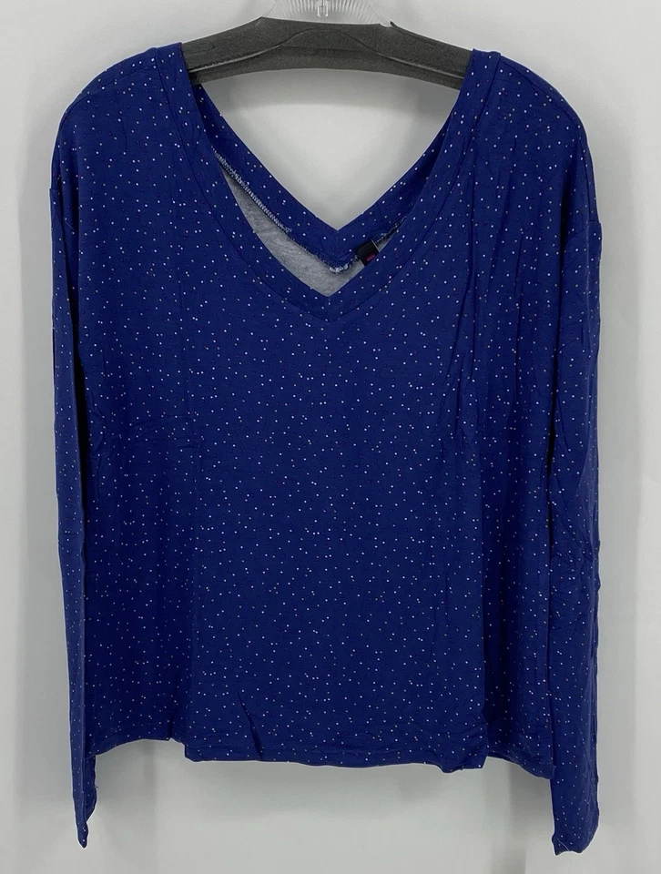 Pijama Maidenform Azul Lunares Manga Larga Top Talla Mediana Pullover Nuevo con Etiquetas Foto 1 de 4