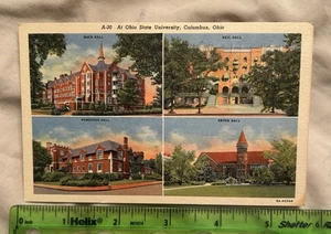 Vintage Postcard Ohio St University Multi View Columbus Mack Neil Pomerene Hall - Picture 1 of 2