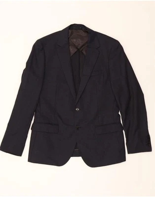 REISS Mens 2 Button Blazer Jacket UK 38 Medium Navy Blue Wool CS39 - Image 1 of 3
