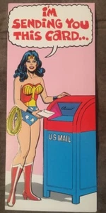Wonder Woman 1978 Greeting Card NOS. Superman & Friends Mark I #46 - Picture 1 of 12