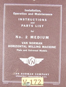 Manual de piezas y mantenimiento de operaciones de fresado medianas Van Norman 2 - Imagen 1 de 5