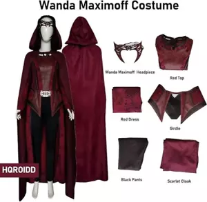 Scarlet Witch Wanda Costume Doctor Strange Cosplay Complete Costume - Size L - Picture 1 of 7