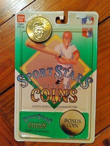 1990 Bandai Sport Stars Collector Coins #1200 - Joe Carter - Brand New