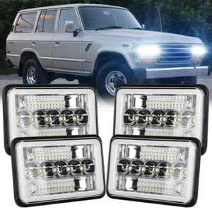 4PCS 4X6" LED Headlights Hi/Lo Beam For Chevrolet Camaro 1982-1992 Truck Blazer - Picture 1 of 10