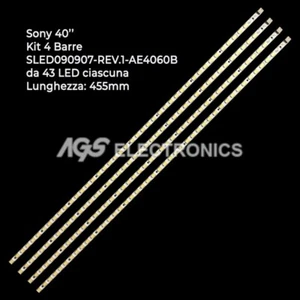 KIT 4 BARRES BANDES LED TV SONY LED090907-REV.1, KDL40EX700, KDL40NX700 - Bild 1 von 1
