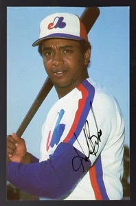 Postal emitida autografiada por el equipo de exposiciones de Montreal de Hubie Brooks - Imagen 1 de 1