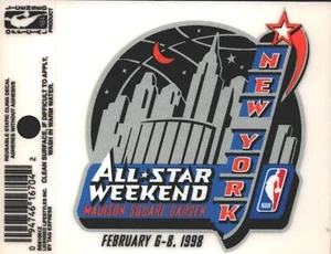 1998 NBA All-Star Weekend NY Madison Square Garden Reusable Static Cling Decal - Picture 1 of 3