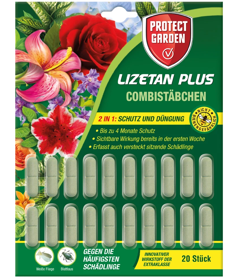 SBM Protect Garden Combistäbchen Lizetan plus 20 Stück 2in1 Schutz und Düngung