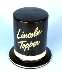 LINCOLN TOPPER VINTAGE KERAMIK ZYLINDERHUT BANK LINCOLN LEBENSVERSICHERUNG SPARBANK - Bild 1 von 7