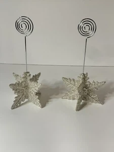 Weihnachten glitzernde Sterne mit Metallbild Name Platzhalter 6" hoch - Bild 1 von 3