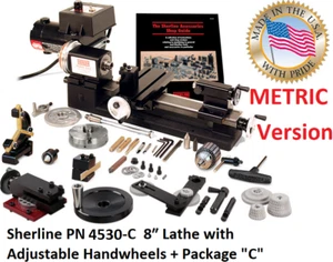 Tornillo SHERLINE 4530-C 3.5"" X 8"" (MÉTRICO) + Paquete ""C"" + Ruedas de mano ajustables - Imagen 1 de 1